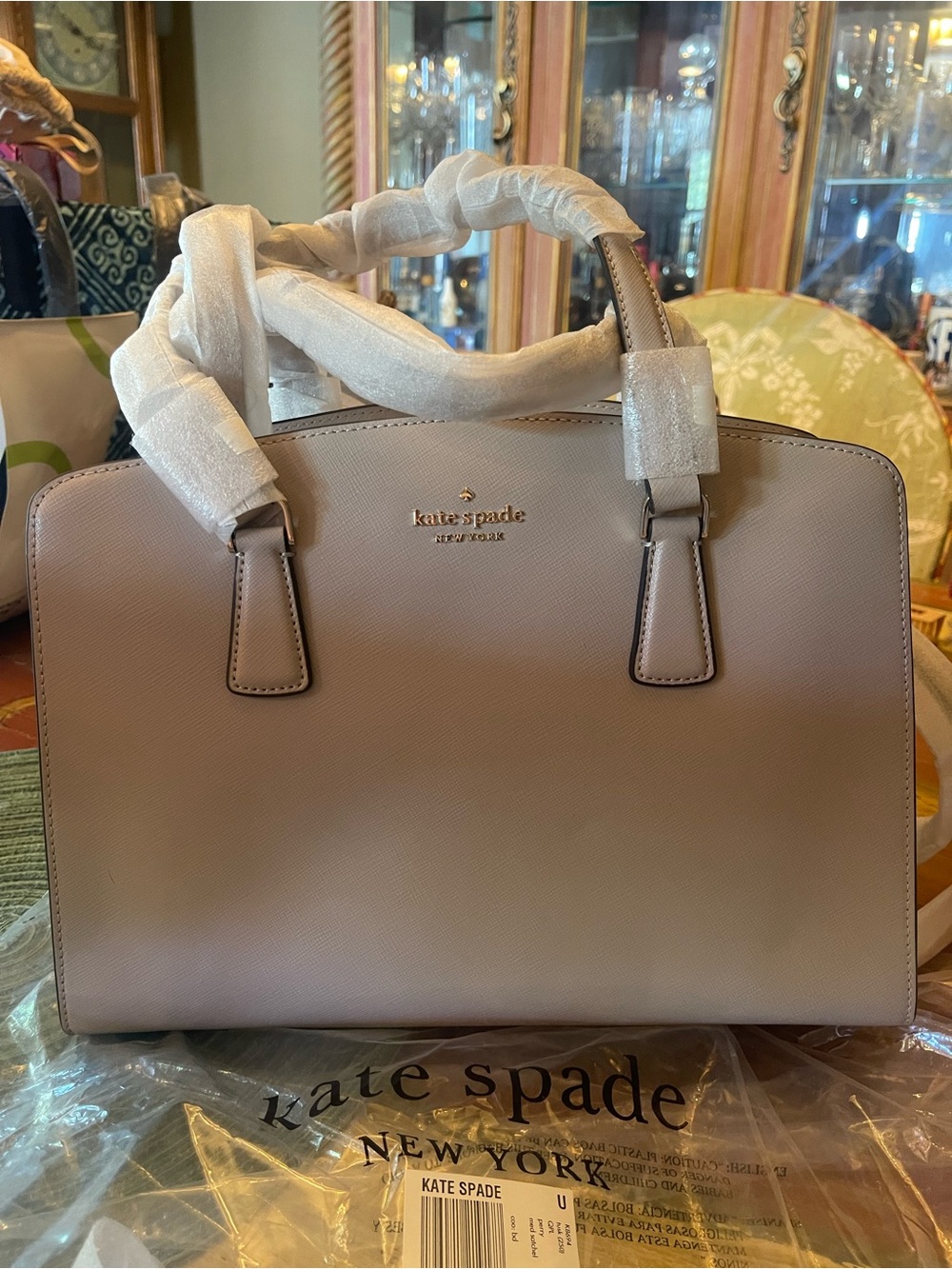 kate spade Perry Medium Satchel in color: tusk